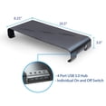 thumbnail image 2 of Soporte para monitor Syba, plataforma de 19 pulgadas, 7,5 cm de altura, hub USB 3.0, 2 of 5