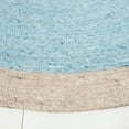 thumbnail image 3 of SAFAVIEH Braided Simon Bordered Reversible Area Rug, Blue/Beige, 4' x 6' Oval, 3 of 11