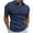 Navy, variant on Mens Plus Size Shirts Men Casual Solid Turndown Pullover Stripe High Elastic Short Sleeve Blouse