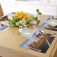thumbnail image 4 of Ambesonne United States Place Mats Set of 4, NYC Architecture, Standard Size, Pale Brown Pale Blue, 4 of 6