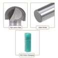 thumbnail image 4 of Unique Bargains 1/2'' x 7/8'' Router Bit Core Box 2 Flutes Tip Carbide Silver Tone 1pcs, 4 of 5