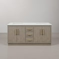 thumbnail image 2 of Water Creation 72" Wood Double Bathroom Vanity in Gray Oak/Gold, 2 of 12