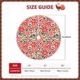 thumbnail image 2 of Rateoe Small Coral Red Flowers Pattern Christmas Tree Skirt with Ties , Christmas Tree Decorations, Farmhouse Christmas Decor Xmas Holiday Decorations-30", 2 of 6