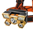 thumbnail image 4 of Lámpara Advertencia a prueba de agua 5LED Linterna 4 Gear 350lm Camping Head Torch (Plata), 4 of 5