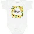 thumbnail image 3 of Inktastic Blessed Sunflower Wreath Girls Baby Bodysuit, 3 of 5