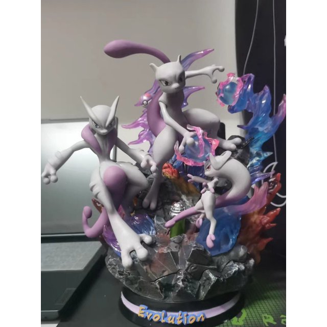 Figura de acción de Pokemon Shoous Evolution Group de 26cm, decoración de escritorio, muebles de PVC, juguetes de modelos coleccionables, regalos para niñoszhangyuxiang zhangyuxiang unisex