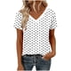 thumbnail image 3 of Camisetas Casuales de las Mujeres Impresas de Manga Corta con Cuello en V Blusa de Moda Cómoda para el Uso Diario Casual, 3 of 5