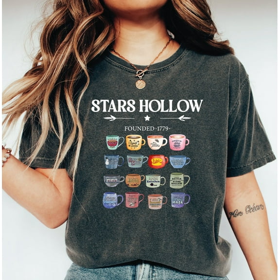 Stars Hollow Shirt, Luke's Coffee Mug Shirt, Founded 1779, Vintage Style Stars Hollow Shirt, Luke's Diner Shirt LS789