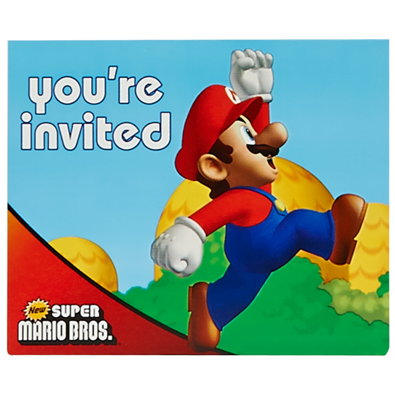 Super Mario Bros Invitations 8pk Walmart Com