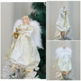 thumbnail image 4 of Christmas Tree Topper Angel,Angel Christmas Tree Topper with Plush Wings,Christmas Treetop Flying Angel Winged Fairy Goddess Ornament Plush Angel Tree Topper,Angel Decor for Christmas Tree Topper, 4 of 7