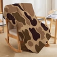 thumbnail image 3 of Vintage Brown Camouflage Flannel Fleece Throw Blanket Soft Blanket for Couch,Cozy,Warm,Lightweight,50x60 Inches, 3 of 6