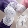 thumbnail image 5 of ROSEXIXI 4 Pcs Purple Pink  Silicone Travel Bottles,  Free Refillable Squeezable Travel Containers for Toiletries, Shampoo, Lotion, 5 of 6