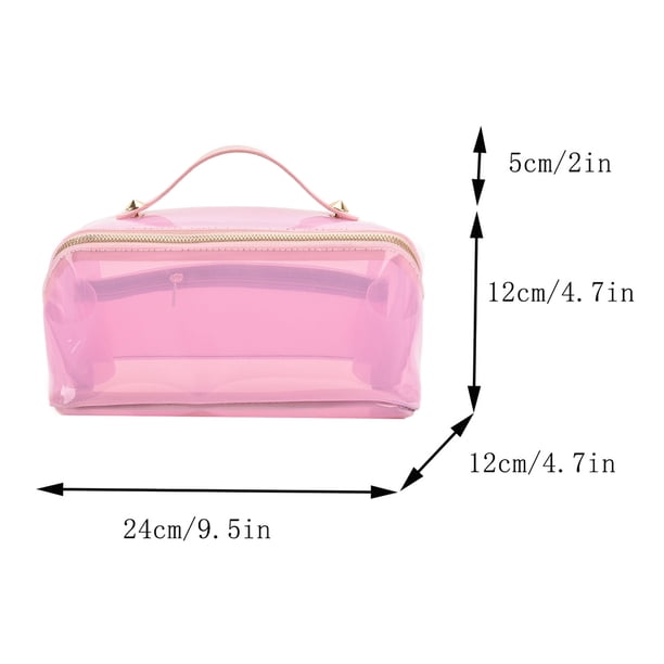 Bolso De Cosméticos Organizador de baño para mujer, bolsa de belleza transparente a la moda para uso diario (rosa) Ndcxsfigh Para Estrenar