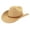 Khaki, variant on Unisex Classic Wide Brim Fedora Hat with Belt Buckle Felt Women's Panama Hat, Hats for Cowboy Cowgirl