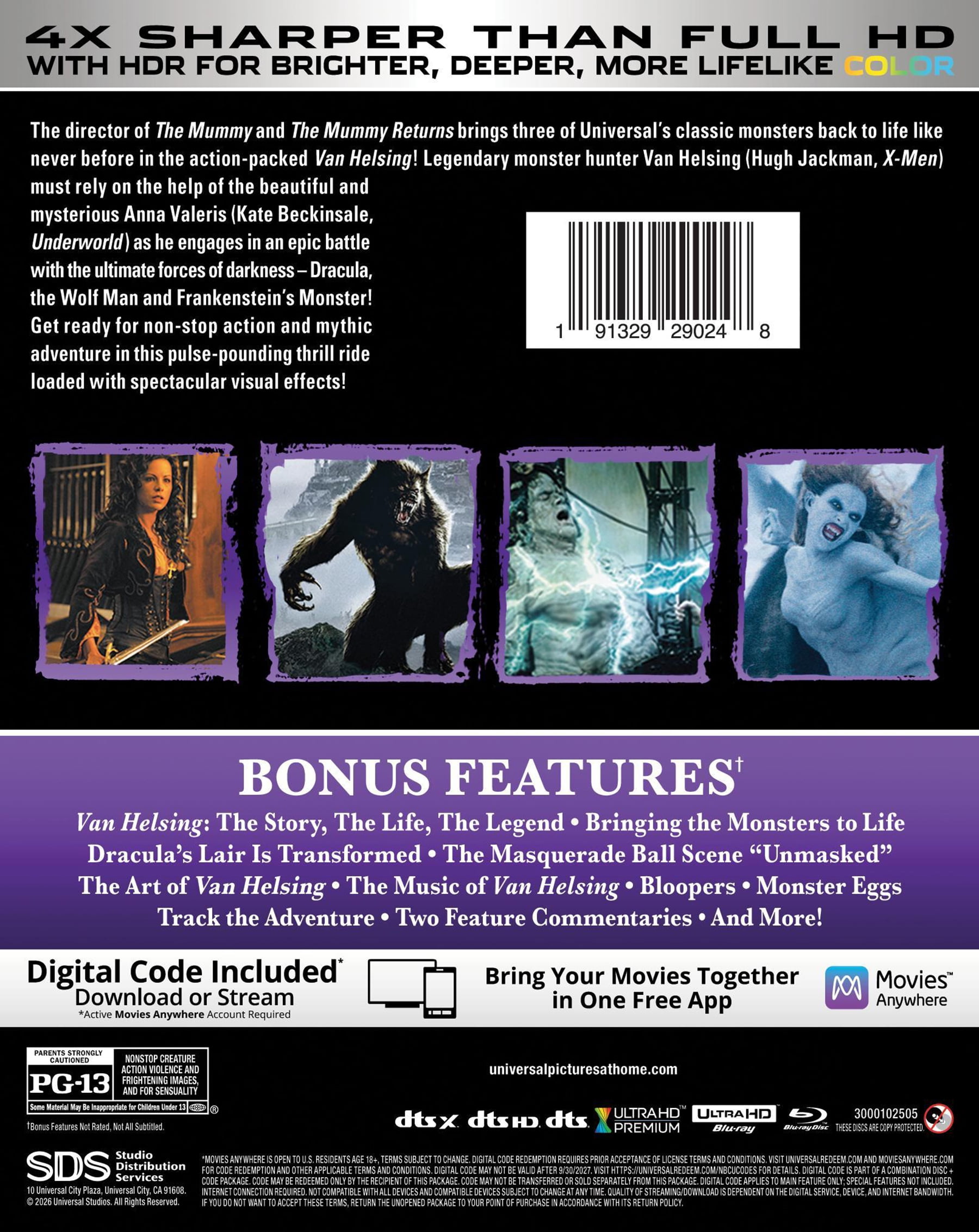 Van Helsing (2004) (4K Ultra HD + Blu-ray), Horror, Universal