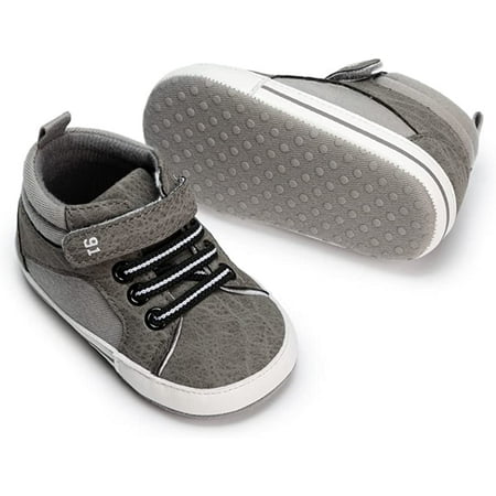 

QWZNDZGR Baby Boys Girls Sneakers Toddler Dress Shoes Soft Rubber Sole Infant Moccasins Newborn Oxford First Walker Crib Shoes