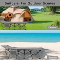thumbnail image 6 of Cot Camping Cot with Thick Pad Cots for Sleeping Camping Bed Folding Cot 330LBS(Max Load),Heavy Duty with Carry Bag for Home Outdoor Travel, 6 of 7