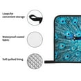 thumbnail image 4 of Haiem Beautiful Blue Peacock Print Extra Long Oven Mitts and Pot Holders 4pc Sets: Heat Resistant Silicone Oven Mittens with Mini Oven Gloves and Hot Pads Potholders, 4 of 6