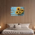 thumbnail image 5 of ZHONGYUTONG Rustic Sunflower Canvas Wall Art Farmhouse Yellow Flower Pictures Country Floral Painting Print for Bathroom Decor Framed (12.00" x 18.00"), 5 of 5