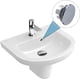 thumbnail image 2 of Paquete de 2 fregaderos de baño, embellecedor redondo y ordenado, cubierta de desbordamiento redonda cromada, anillos, ollas de cerámica de repuesto con orificio, 2 of 5