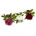 thumbnail image 1 of Peony with Glass Vase -Set of 3, 1 of 1
