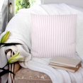 thumbnail image 3 of 16x16 Pillow Covers Set of 2, Pink Vertical Striped Square Throw Pillow Covers for Couch/Sofa/Living Room, Farmhouse Thin Line Stripes Decorative Soft Pillowcases for Couch Throw Pillows, 3 of 7