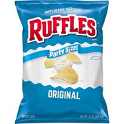 Ruffles Potato Chips Original Party Size Bag, Cheddar Cheese, 13 Ounce