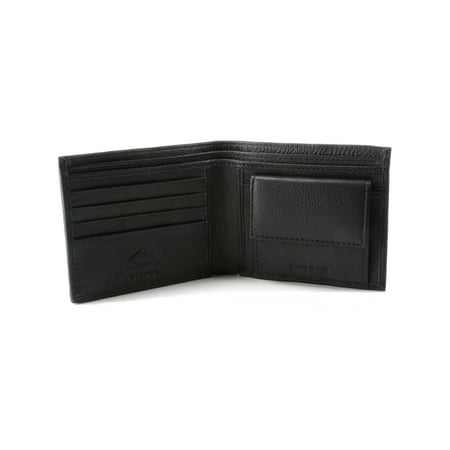 - Mens Leather Bifold Wallet Coin Pocket Purse Pouch 2 Bill Sections