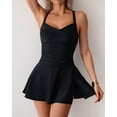 thumbnail image 4 of ZANKLEY Womens Tummy Control Swim Dress One Piece Swimsuit with Skirted Hem Wide Strap Bathing Suit for Beach Vacation, 4 of 11