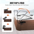 thumbnail image 3 of KFFKFF Spa and Hot Tub Cover Lift, Adjustable Dimensions from 31.5" - 41.3" in Height and 69" - 100.5" in Width, Can be Mounted on Either Side, Compatible with a Range of Rectangular Bathtub, Spa, 3 of 9