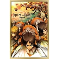Attack on Titan - Attack Wall Poster, 22.375" x 34", Framed