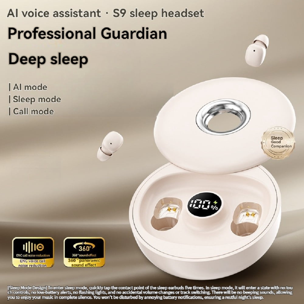 AI Smart Mini Invisible Sleep Wireless Bluetooth Headphones,Wireless Earbuds,Sleep Earbuds Side Sleepers, Invisible Headphones, Bluetooth Headset, Perfect for Side Work Study Hiking and More