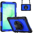 thumbnail image 1 of Funda para Samsung Galaxy Tab A11 Plus de 11 pulgadas (2025) y A9 Plus de 11 pulgadas (2023), resistente, a prueba de golpes, con soporte giratorio de 360° y correa de mano/bandolera., 1 of 9