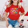 thumbnail image 2 of FYEGRE Kids Short Sleeve Graduation Tee, Girls Academic Milestone Celebration Shirt, Youth Casual Top for School Graduation Red 4-5 Years, 2 of 4