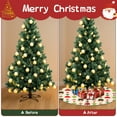 thumbnail image 4 of 36 Inch Christmas Tree Skirt – Velvet Plush Tree Mat, Soft Thickened Polyester with Red Ties, Single-Sided Printing, Available in 30in/36in/48in, Perfect for Holiday Xmas Tree Decoration, 4 of 7