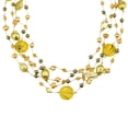 thumbnail image 2 of Vibrant Yellow Tones Pearl and Zebra Pattern Seashells Multi-Strand Necklace, 2 of 3