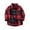 Dark Blue, variant on Toddler Kids Boys Girls Flannel Plaid Shirt Jacket Button Baby Classic Red Plaid Shirt Jacket Fall Winter Clothes