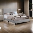 thumbnail image 3 of Benjara Shirin Full Size Bed- Wood- Nailhead Trim- Upholstered Headboard- Gray, 3 of 6
