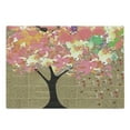 thumbnail image 1 of Tree Cutting Board, Paint Splash Branches on Grunge Vintage Newspaper Look Background Art Print, Decorative Tempered Glass Cutting and Serving Board, Large Size, Multicolor, by Ambesonne, 1 of 1