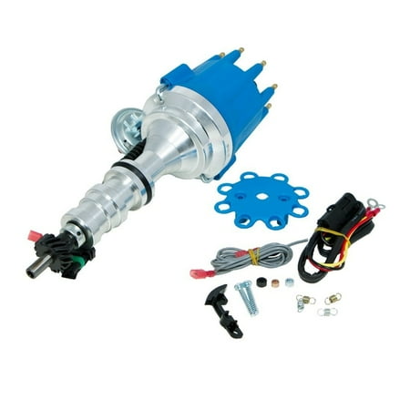 390 Ford Engine High Performance TSP Pro Series Ready-To-Run Distributor - Ford Fe 332, 352, 360, 390, 406. 410, 427, 428 Engines, Blue Cap JM7708BL ()