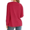 thumbnail image 4 of Fantaslook Crewneck Sweatshirts for Women Casual Long Sleeve Shirts Tunic Tops Pullover with Pocket, 4 of 9