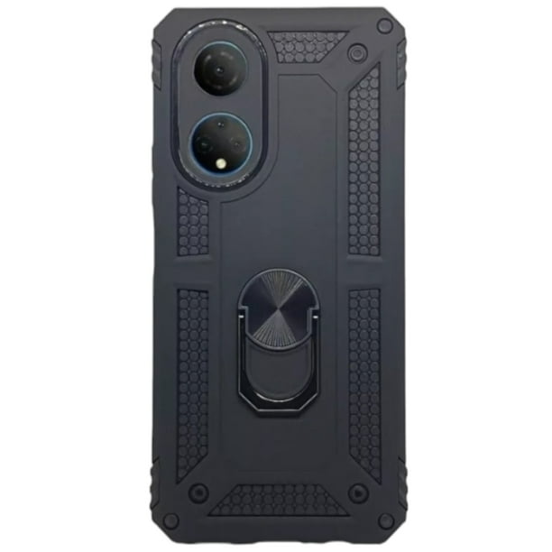 Funda Uso Rudo Cely Vesmir con Anillo Magnético Para Honor X7 Negro Más 2 Micas de Cristal