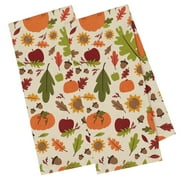 DII Pumpkin Harvest Printed Dishtowel, 18x28", 100% Cotton