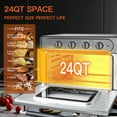 thumbnail image 3 of 24Qt/23L Air Fryer, 7-in-1 Air Fryer Toast Oven Combo with Roast/Defrost, E-Recipes, Grey, 3 of 9