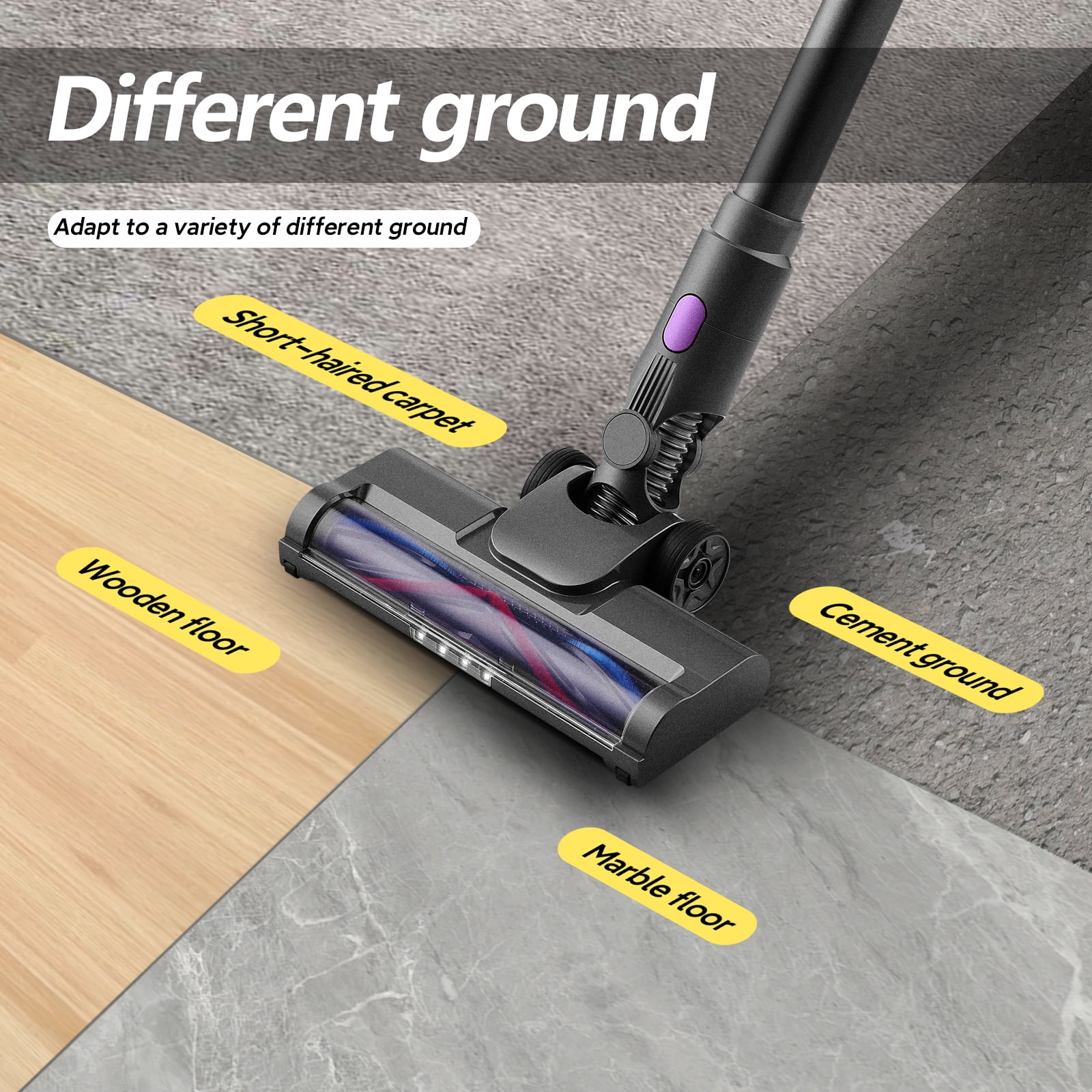 Mixfun Cordless Stick Vacuum Cleaner Lightweight for Pet Hair Led Display Screen M600
