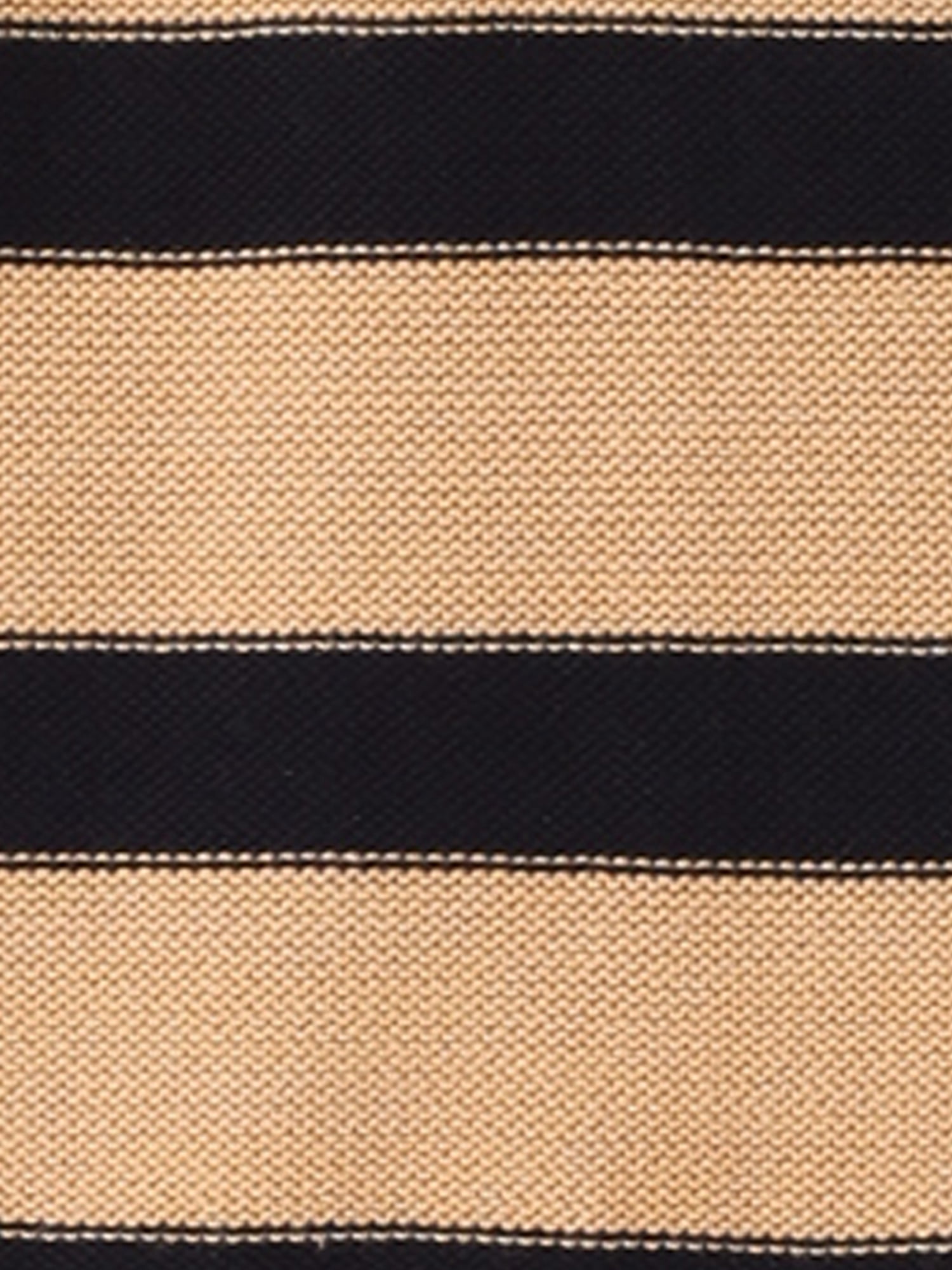 DARING DIVA Striped Round Neck Drop Shoulder Loose Sweater L Khaki