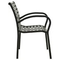thumbnail image 3 of vidaXL Chaises de Jardin 2 Pcs Acier et WPC Noir, 3 of 5