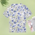 thumbnail image 4 of Floral Colorful Flower Women's Short Sleeve T-Shirt Crew Neck Casual Summer Trendy Loose Fit Tops, 4 of 6