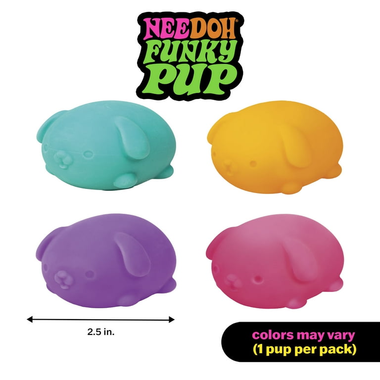 NeeDoh Funky Pup Novelty Fidget Toy, Multiple Colors