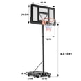 thumbnail image 4 of JOINSUN 4.2-10ft Adjustable Height Portable Basketball Hoop Outdoor for Kids/Youth/Adult, 44 Inch Shatterproof Backboard, Matte Black, 4 of 6